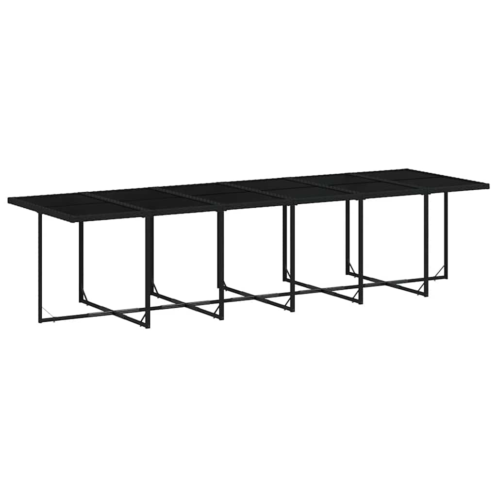 vidaXL 13 Piece Garden Dining Set with Cushions Black Poly Rattan 4
