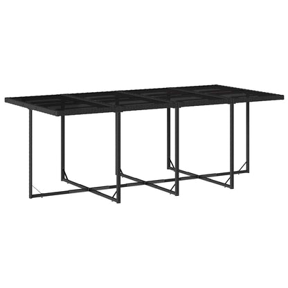 vidaXL 13 Piece Garden Dining Set with Cushions Black Poly Rattan 4