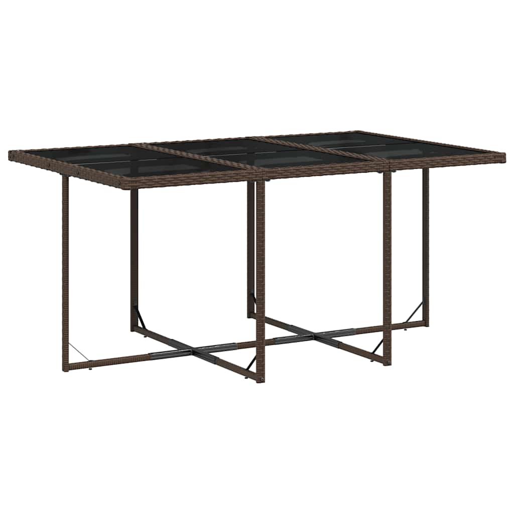 vidaXL 11 Piece Garden Dining Set with Cushions Brown Poly Rattan 4