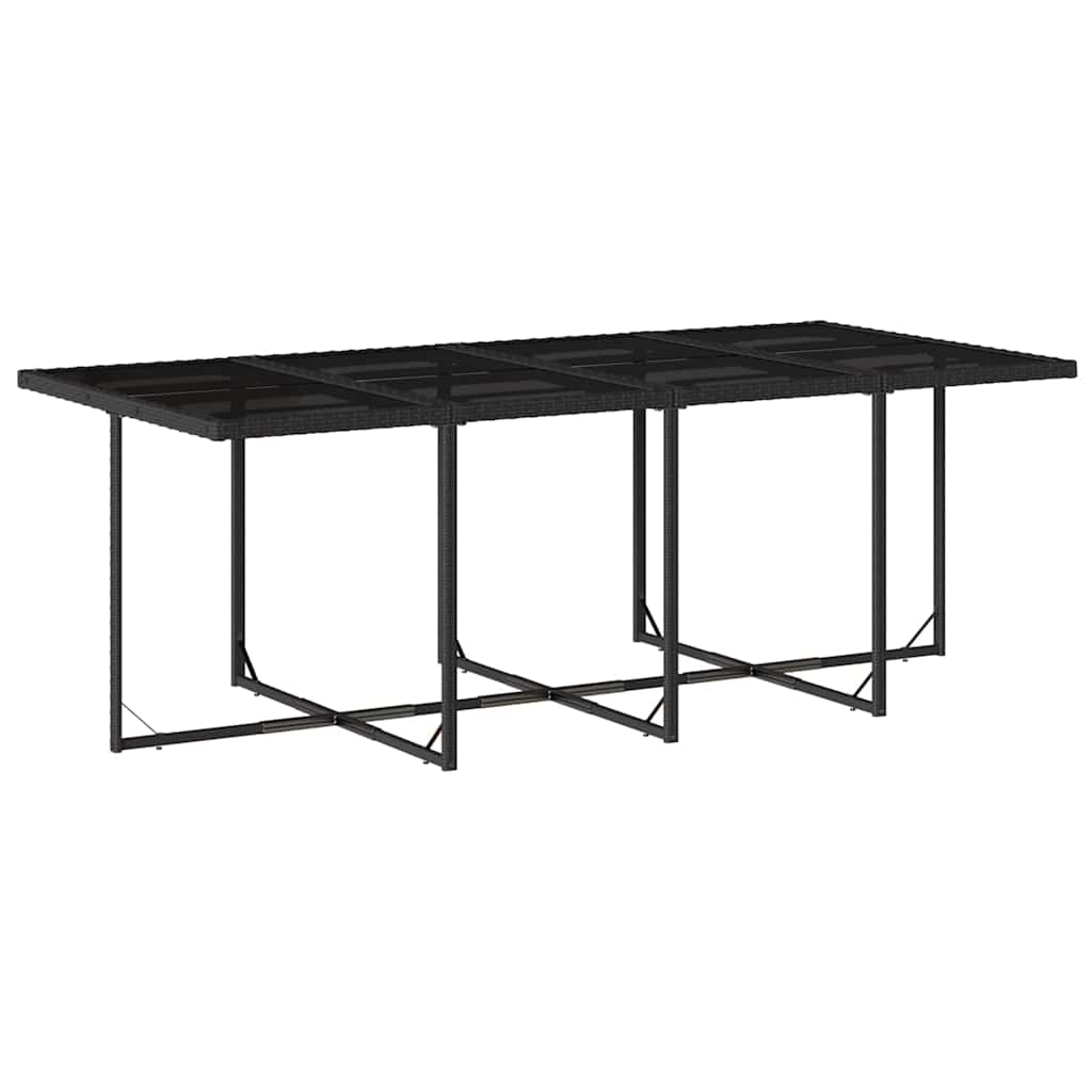 vidaXL 13 Piece Garden Dining Set with Cushions Black Poly Rattan 4