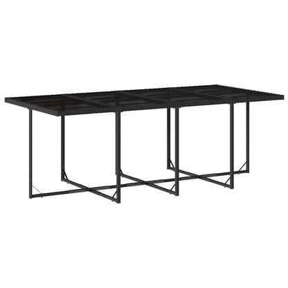 vidaXL 13 Piece Garden Dining Set with Cushions Black Poly Rattan 4
