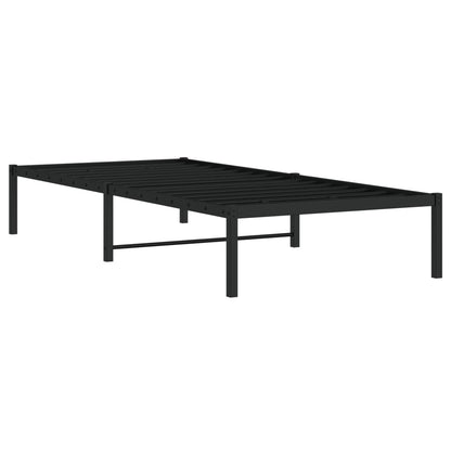 Metal Bed Frame without Mattress Black 90 cm 200 cm
