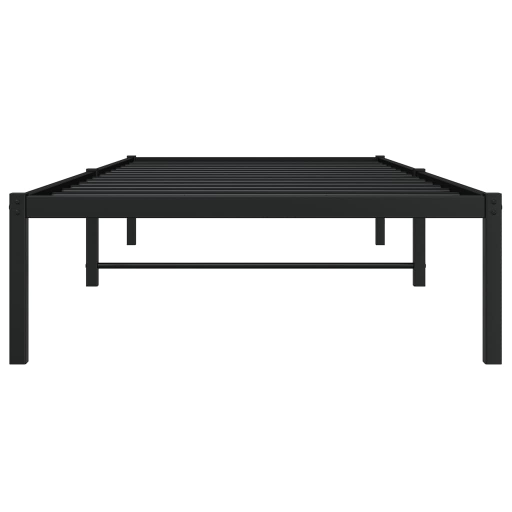 Metal Bed Frame without Mattress Black 90 cm 200 cm