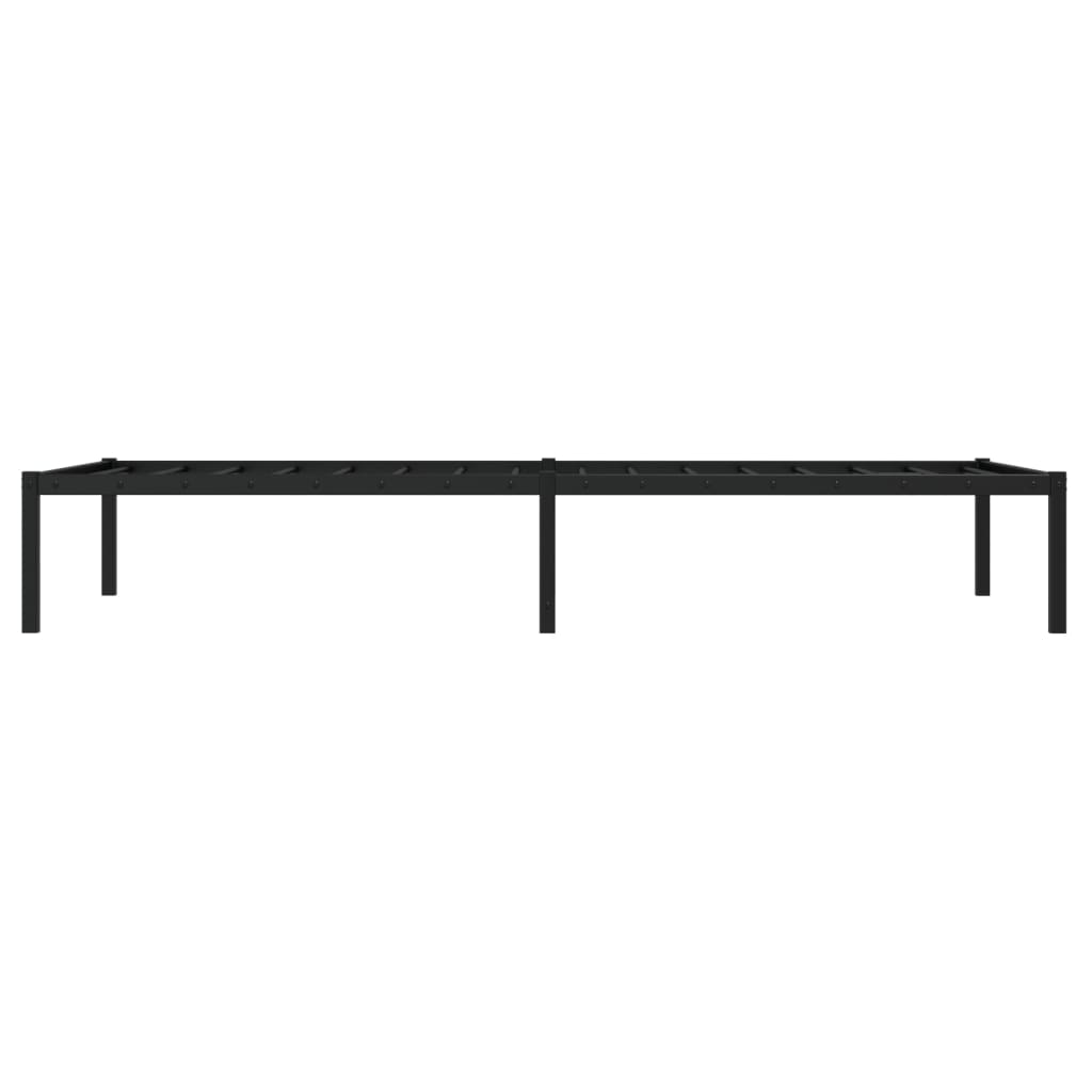 Metal Bed Frame without Mattress Black 90 cm 200 cm