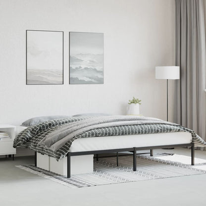 Metal Bed Frame without Mattress Black 200 cm 200 cm