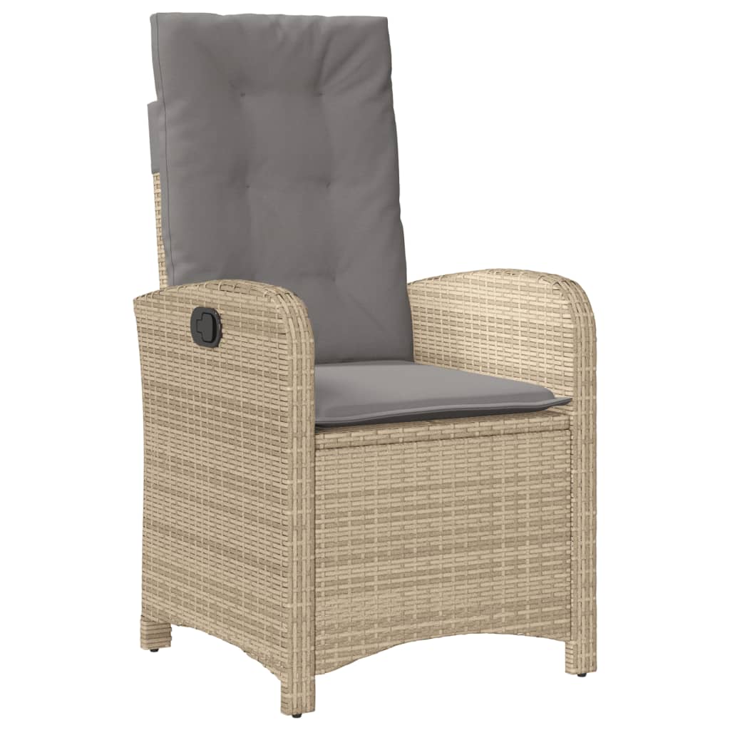 vidaXL 7 Piece Garden Dining Set with Cushions Grey Poly Rattan 3