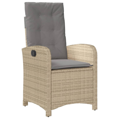 vidaXL 9 Piece Garden Dining Set with Cushions Grey Poly Rattan 3