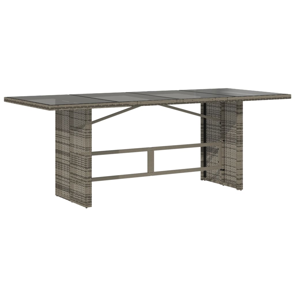 vidaXL 7 Piece Garden Dining Set with Cushions Grey Poly Rattan 5