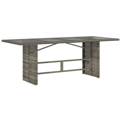 vidaXL 7 Piece Garden Dining Set with Cushions Grey Poly Rattan 5