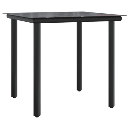 vidaXL 5 Piece Garden Dining Set with Cushions Grey Poly Rattan 4