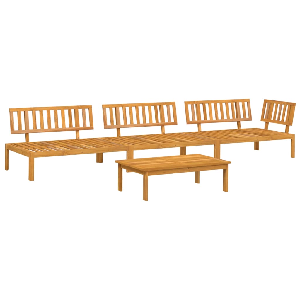 vidaXL 4 Piece Garden Pallet Sofa Set Solid Wood Acacia 2