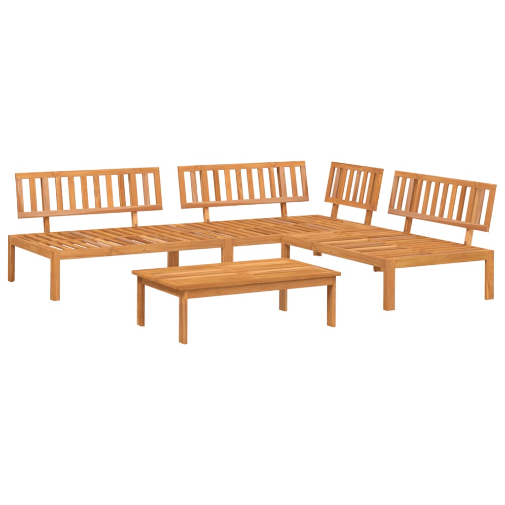 vidaXL 4 Piece Garden Pallet Sofa Set Solid Wood Acacia 2