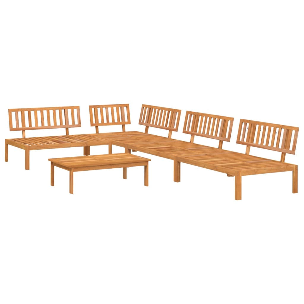vidaXL 5 Piece Garden Pallet Sofa Set Solid Wood Acacia 2