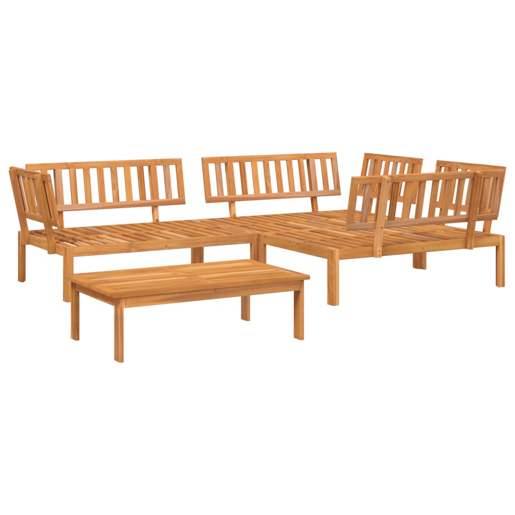 vidaXL 4 Piece Garden Pallet Sofa Set Solid Wood Acacia 2