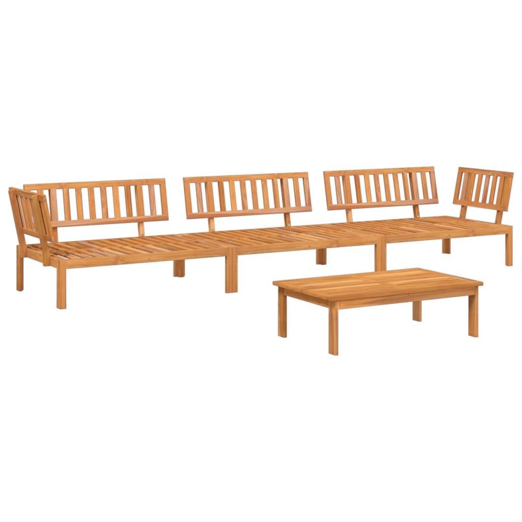 vidaXL 4 Piece Garden Pallet Sofa Set Solid Wood Acacia 2