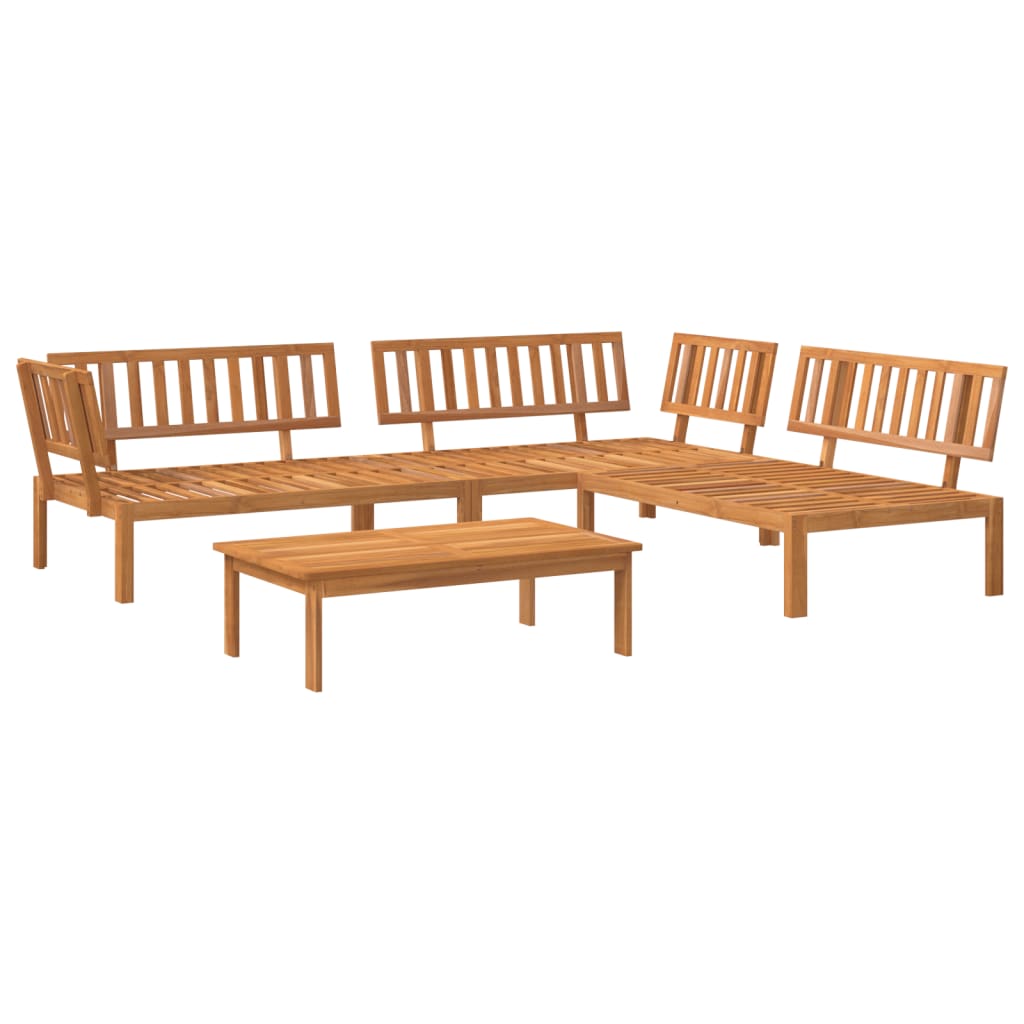 vidaXL 4 Piece Garden Pallet Sofa Set Solid Wood Acacia 2