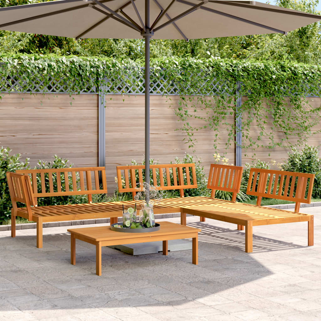 vidaXL 4 Piece Garden Pallet Sofa Set Solid Wood Acacia 1