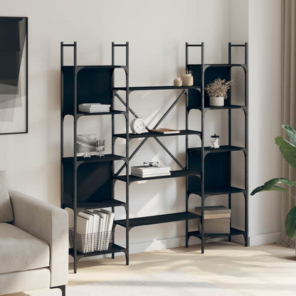 Bookshelf 155,5x24x166,5 cm Engineered Wood Black