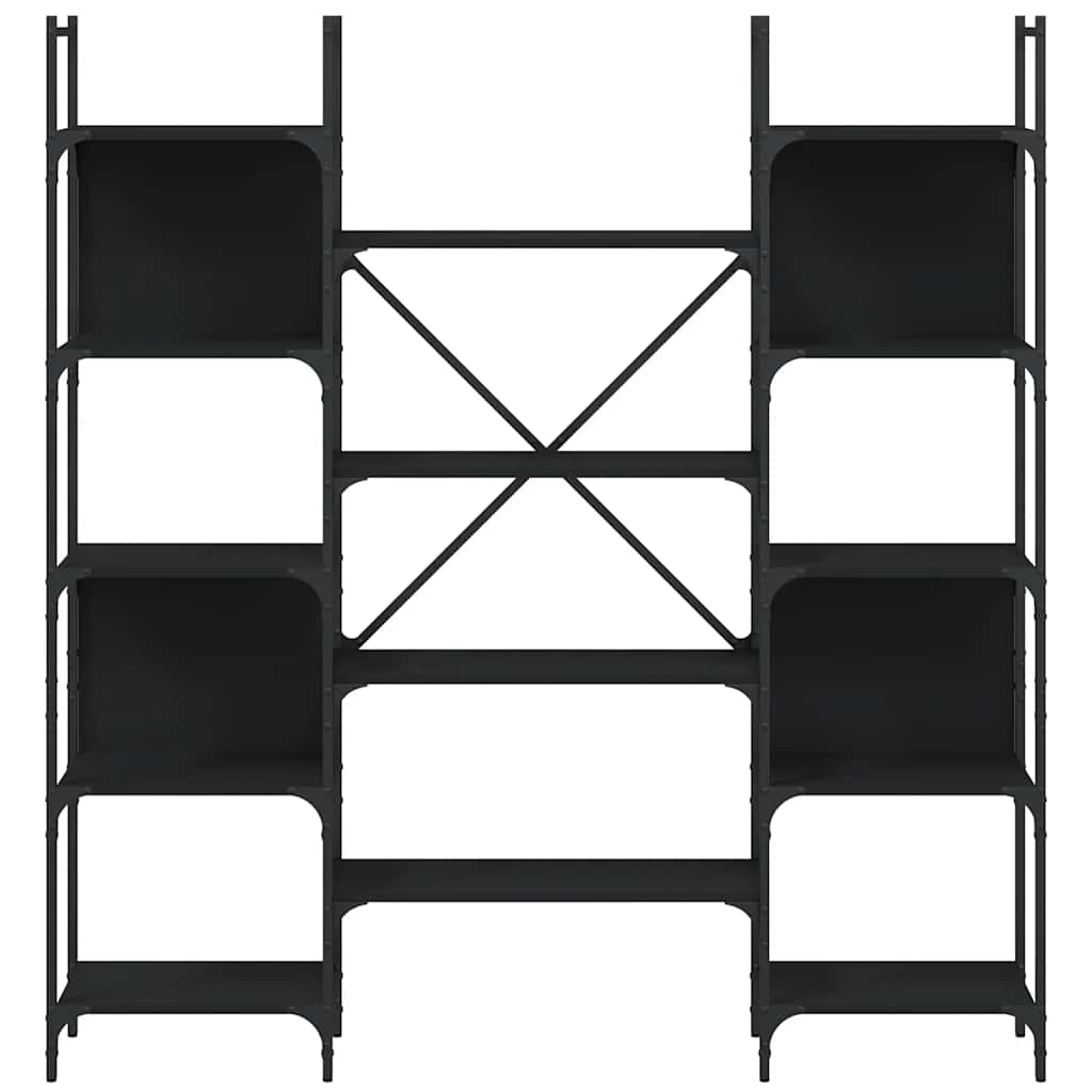 Bookshelf 155,5x24x166,5 cm Engineered Wood Black