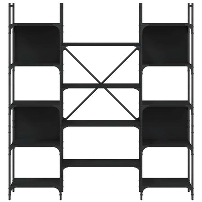 Bookshelf 155,5x24x166,5 cm Engineered Wood Black
