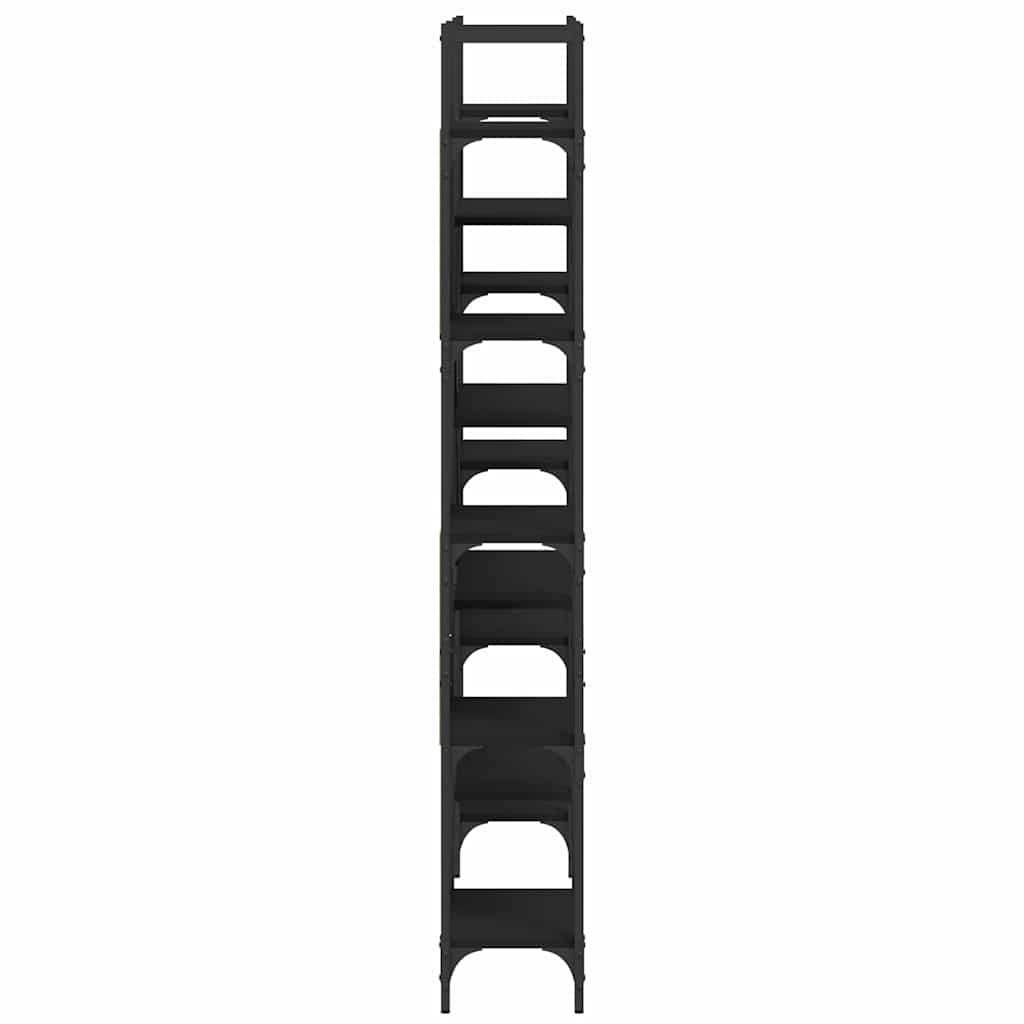 Bookshelf 155,5x24x166,5 cm Engineered Wood Black