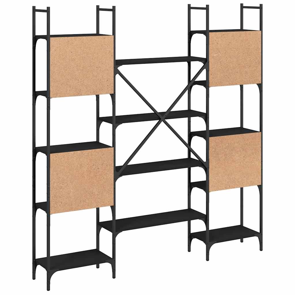 Bookshelf 155,5x24x166,5 cm Engineered Wood Black