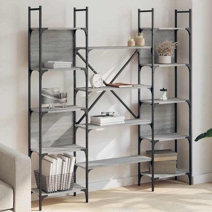 Bookshelf 155,5x24x166,5 cm Engineered Wood Grey sonoma