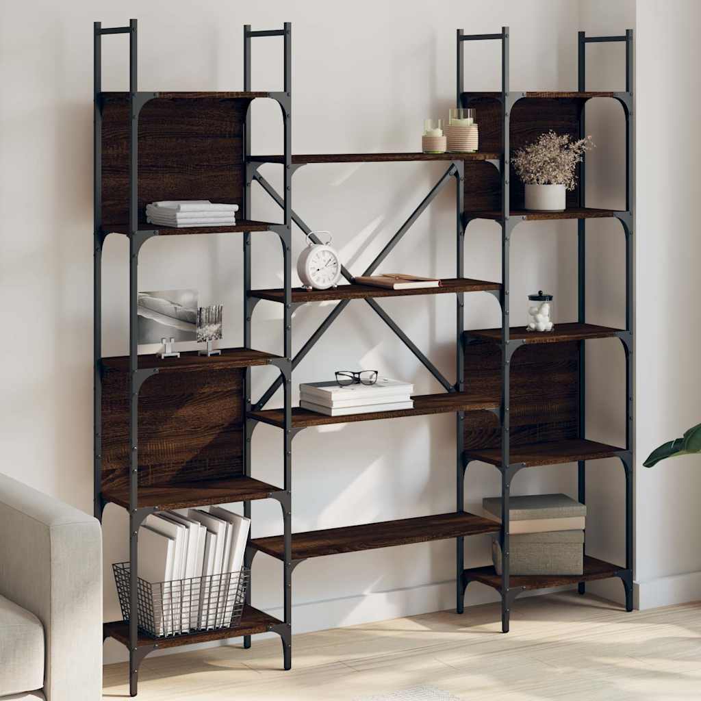 Bookshelf 155,5x24x166,5 cm Engineered Wood Brown oak