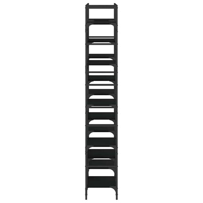 Bookshelf 160x28,5x136,5 cm Engineered Wood Black 127.5 cm 172.5 cm