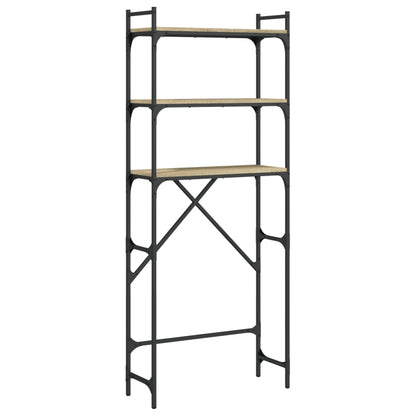 Washing Machine Shelf 67x25x163 cm Engineered Wood Sonoma oak