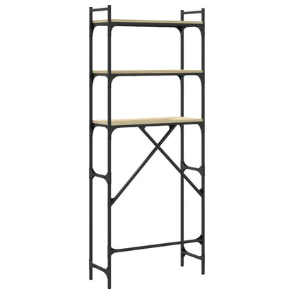 Washing Machine Shelf 67x25x163 cm Engineered Wood Sonoma oak