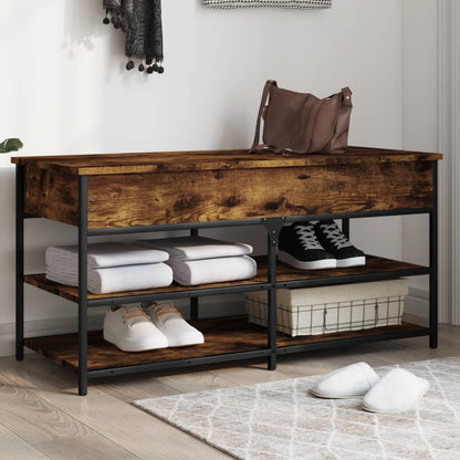 Shoe Bench 100x42,5x50 cm Engineered Wood Smoked oak