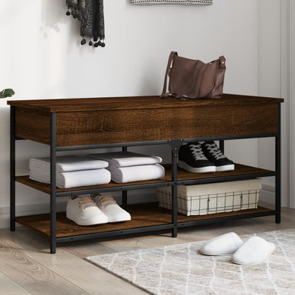Shoe Bench 100x42,5x50 cm Engineered Wood Brown oak