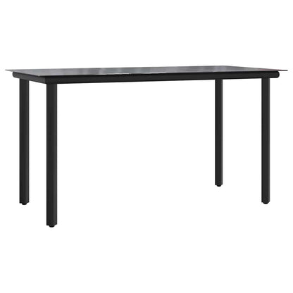 vidaXL 9 Piece Garden Dining Set with Cushions Black Poly Rattan 4