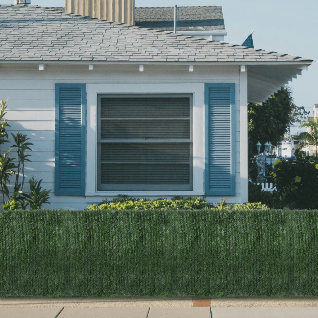 Artificial Fence PVC and Steel Green 1 m 10 m