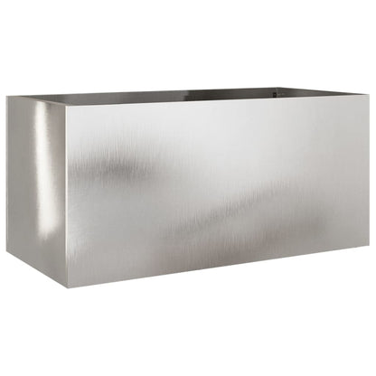 vidaXL Planter Silver 62x30x29 cm Stainless Steel 2