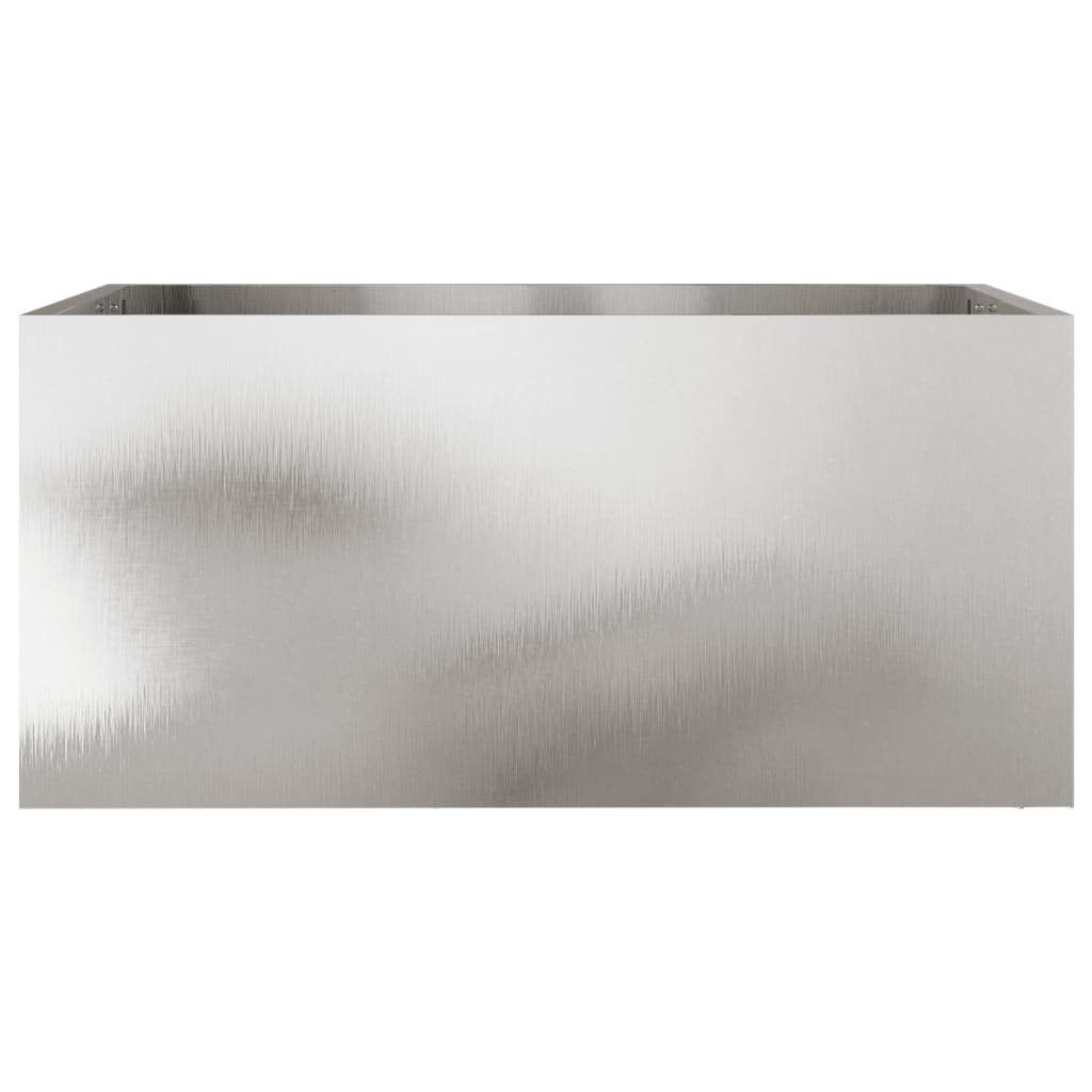 vidaXL Planter Silver 62x30x29 cm Stainless Steel 4