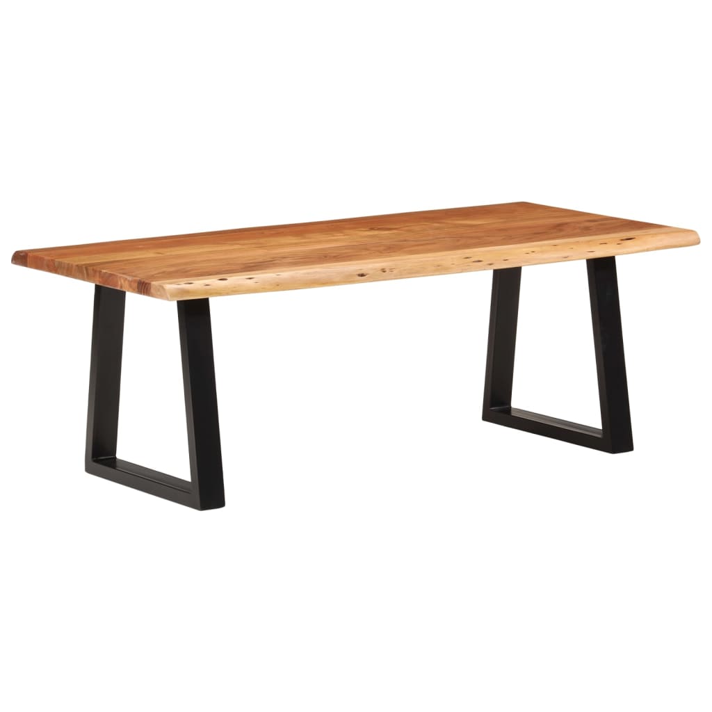 Coffee Table Solid Wood Acacia Natural 110 cm 55 cm