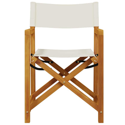 vidaXL 8 Piece Folding Chairs Cream White Fabric 4
