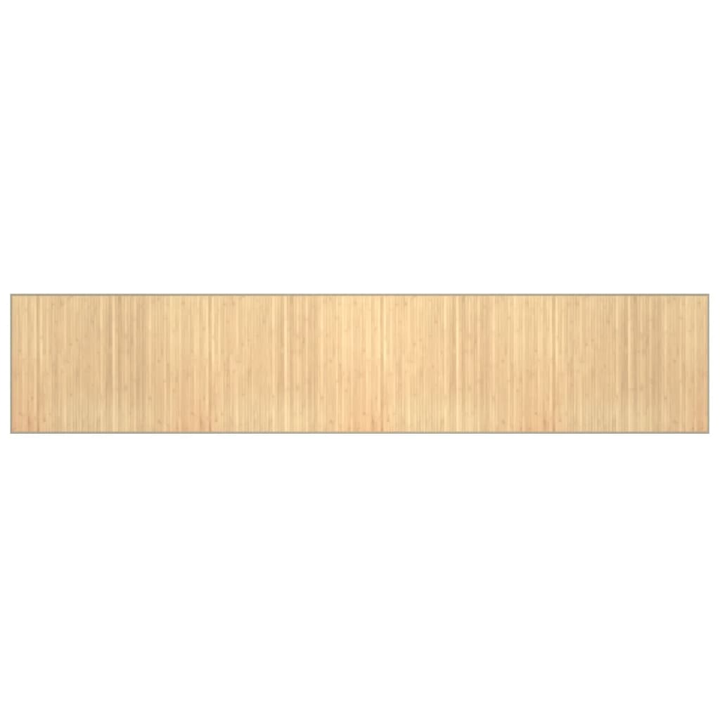 Rug Rectangular Bamboo Width 80 cm Light Natural 400 cm