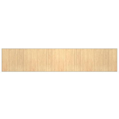 Rug Rectangular Bamboo Width 80 cm Light Natural 400 cm