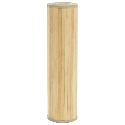 Rug Rectangular Bamboo Width 80 cm Light Natural 400 cm