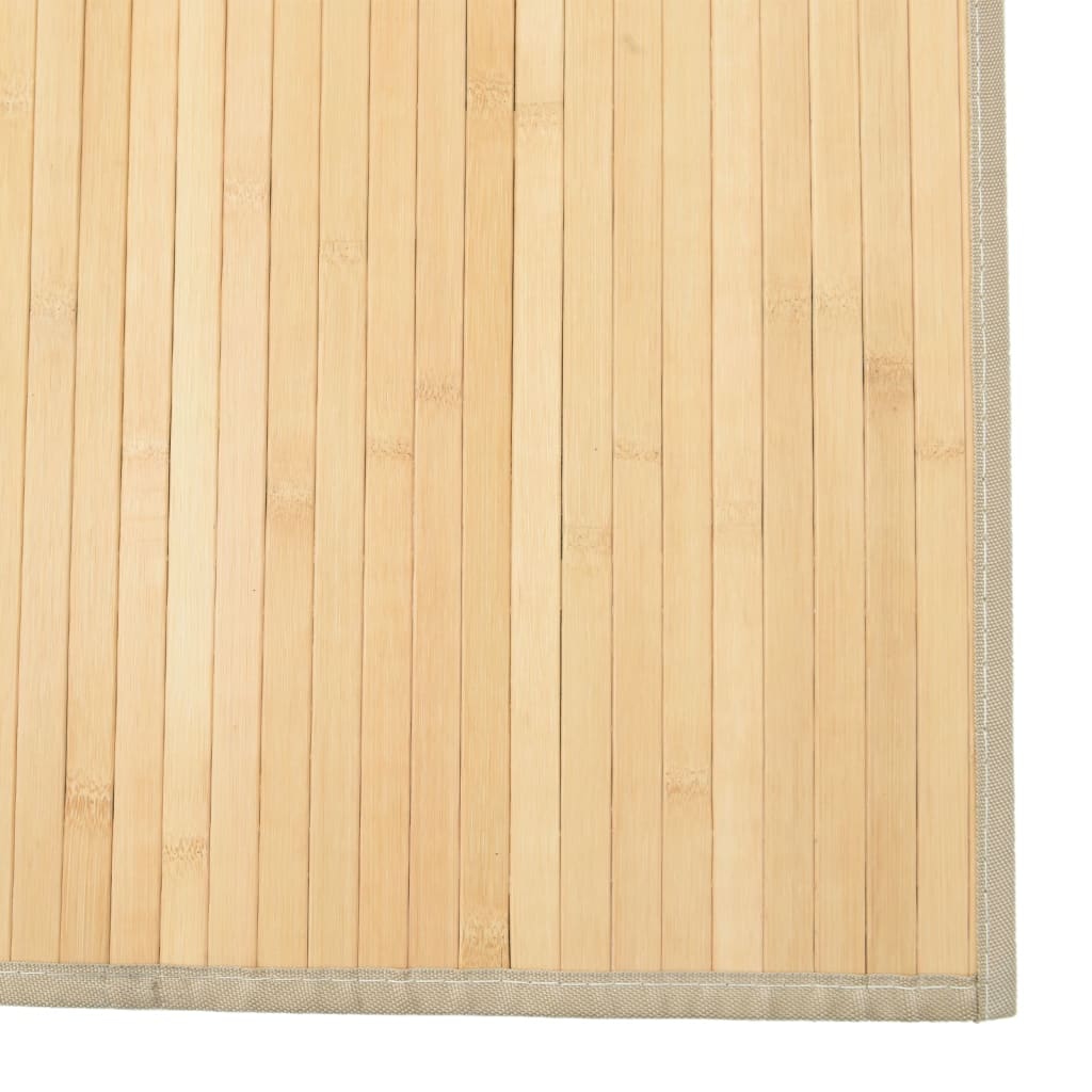 Rug Rectangular Bamboo Width 80 cm Light Natural 400 cm