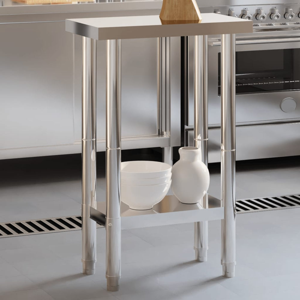 vidaXL Kitchen Work Table Stainless Steel