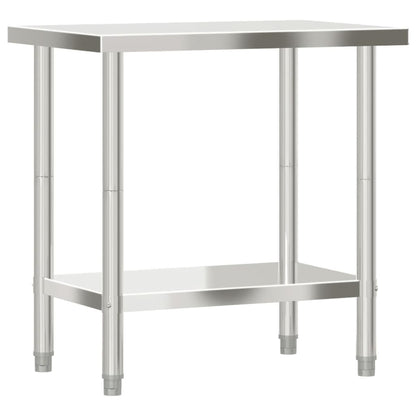 Kitchen Work Table Stainless Steel 82.5 cm 55 cm