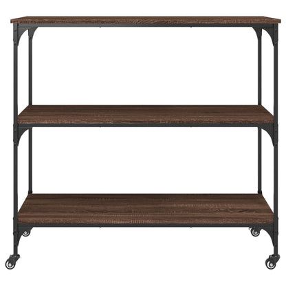 Kitchen Trolley 102x50x95 cm Engineered Wood Brown Oak