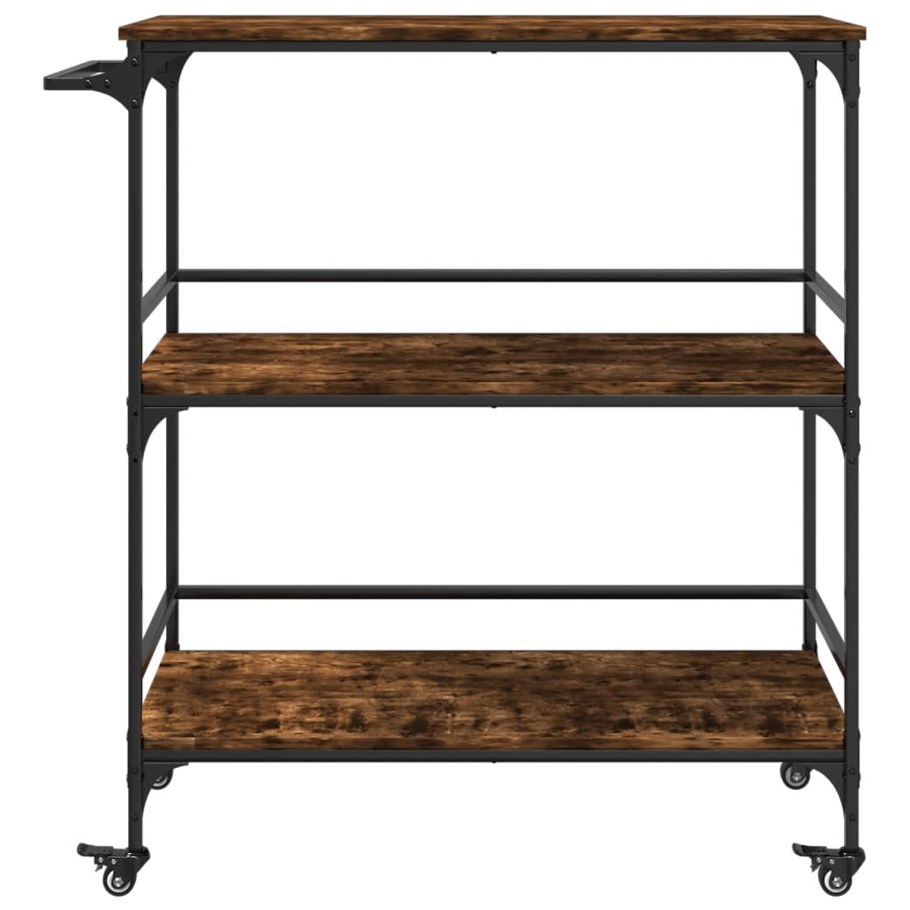 Kitchen Trolley 100,5x50x105 cm Engineered Wood Smoked oak