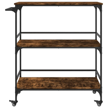 Kitchen Trolley 100,5x50x105 cm Engineered Wood Smoked oak