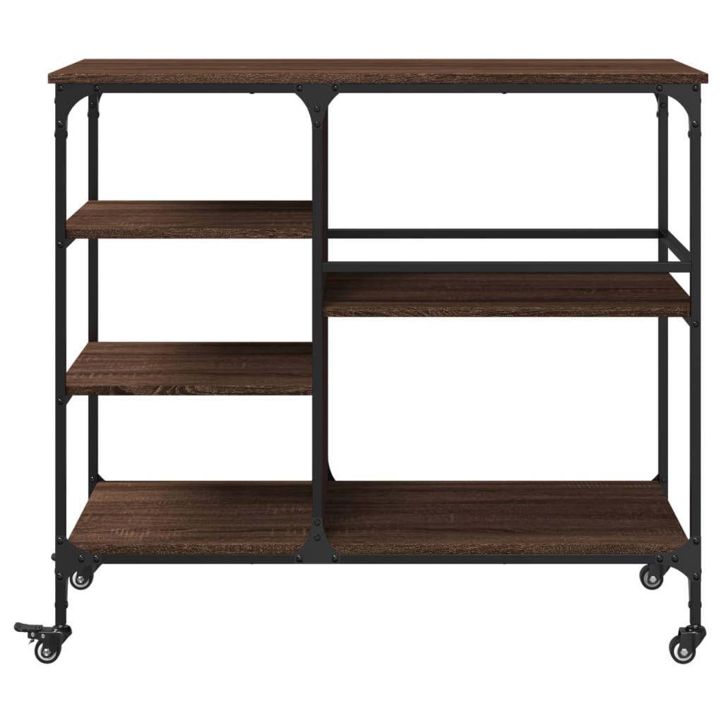 Kitchen Trolley 100x45x89,5 cm Engineered Wood Brown oak