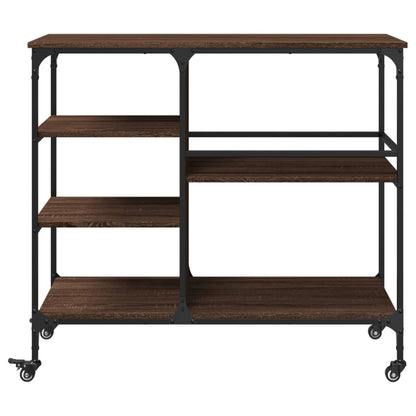 Kitchen Trolley 100x45x89,5 cm Engineered Wood Brown oak